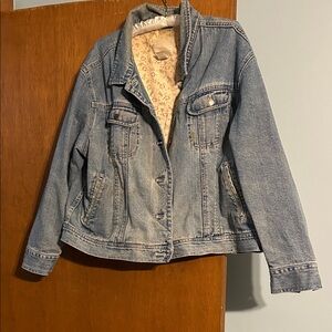 J Jill Light Blue Denim Jacket